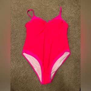 Popvil neon pink one piece swimsuit